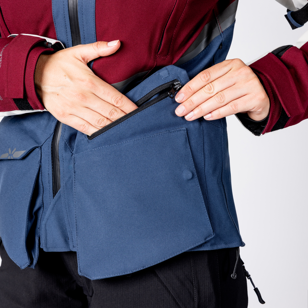 iXS-Damen Tourster-STX 1.0 Laminatjacke - weinrot-blau-cool grey-25