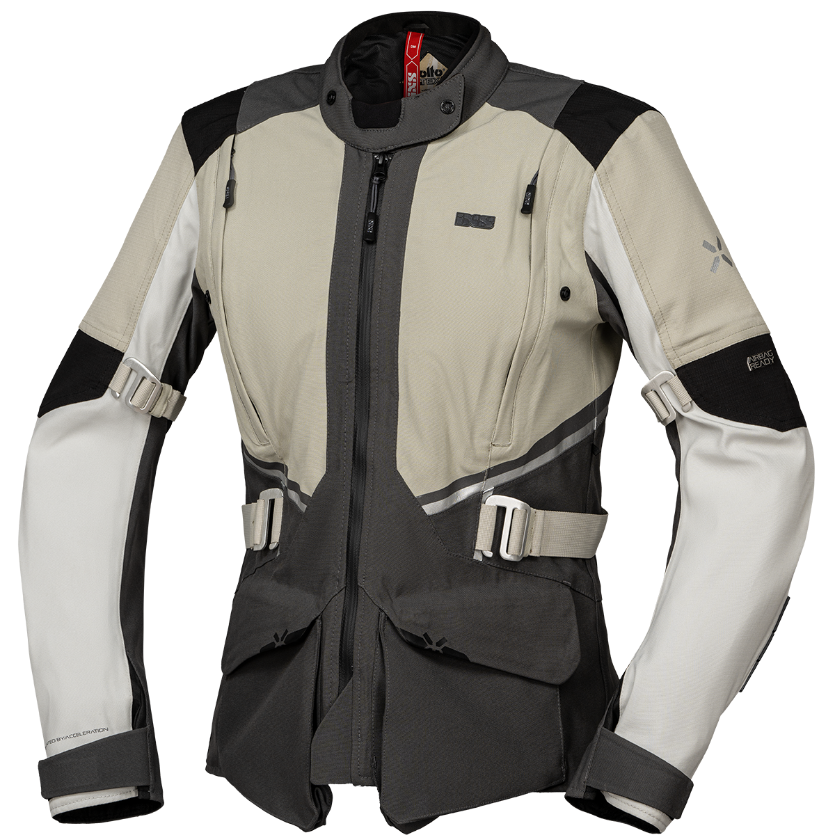 Women's Tourster-STX 1.0 laminated jacket abbey stone-dark grey-light grey