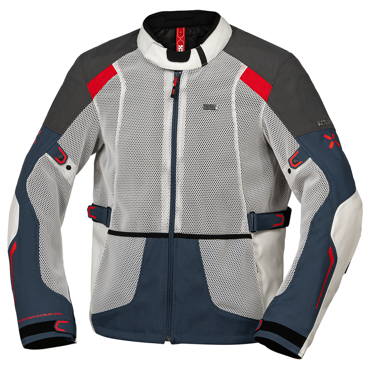 Tourster-BigAir 1.0 Jacke hellgrau-blau-rot