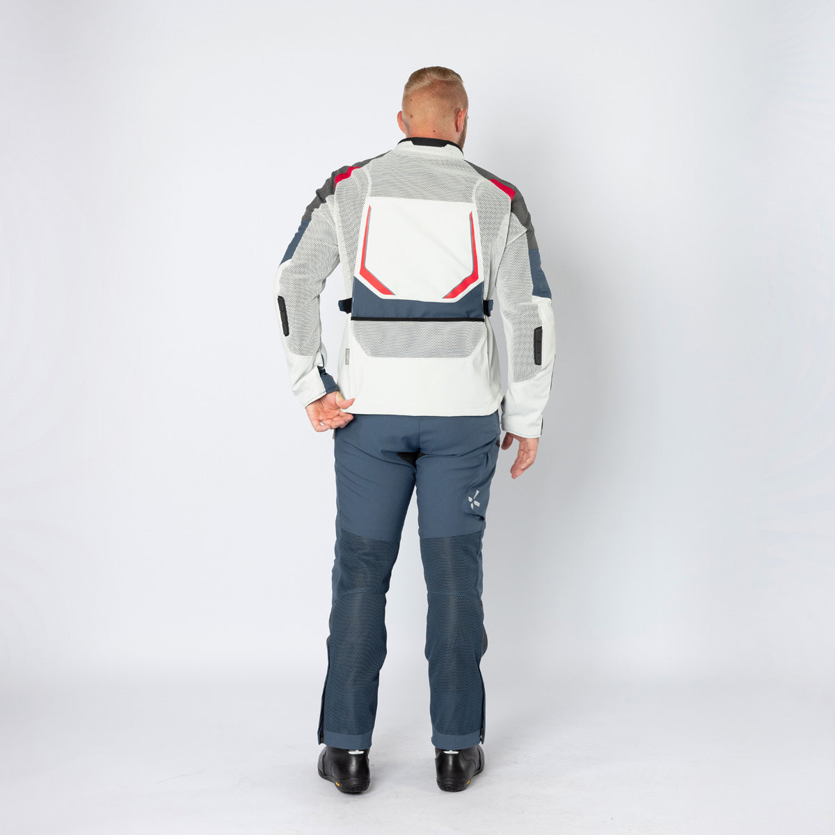 Tourster-BigAir 1.0 Jacke hellgrau-blau-rot