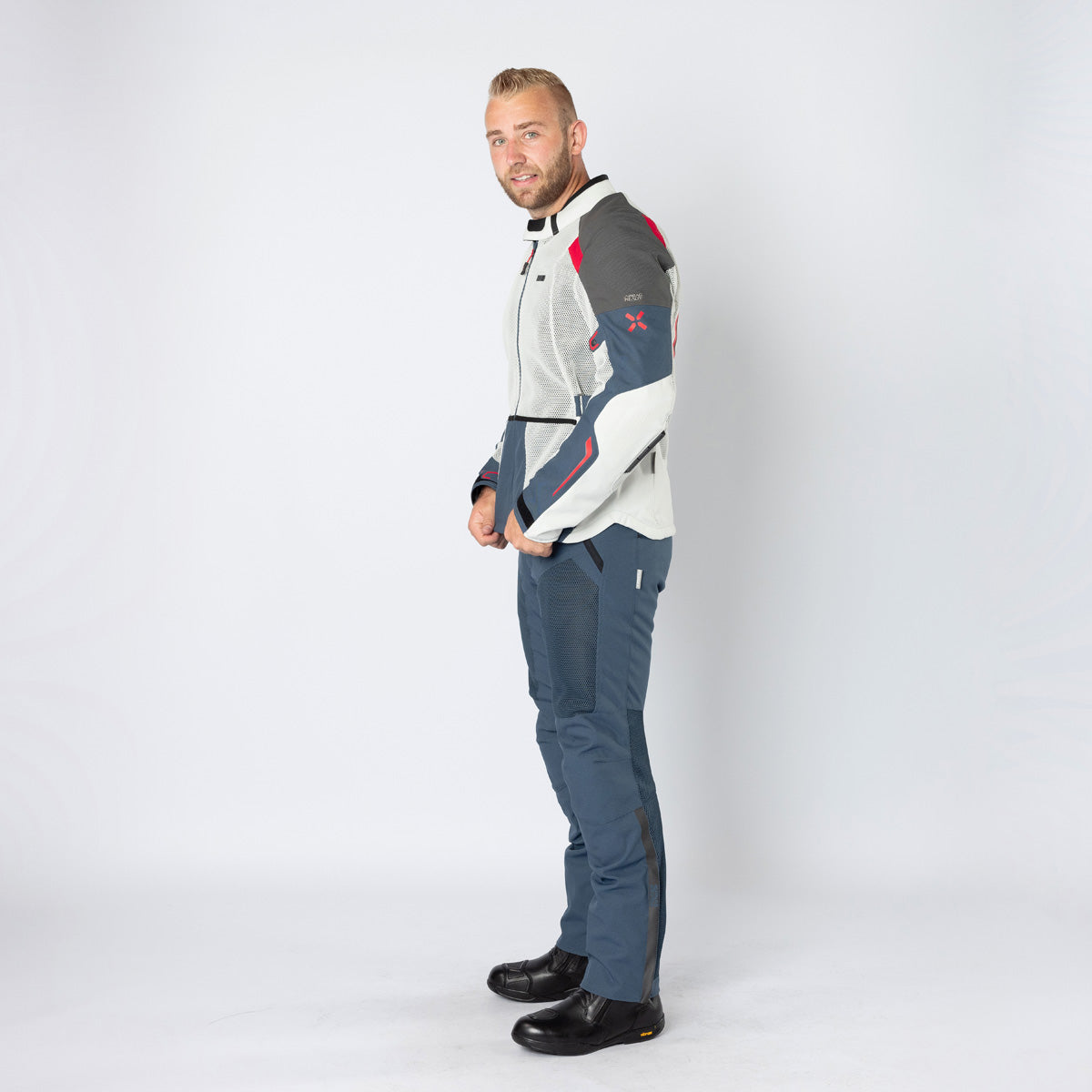 Tourster-BigAir 1.0 Jacke hellgrau-blau-rot