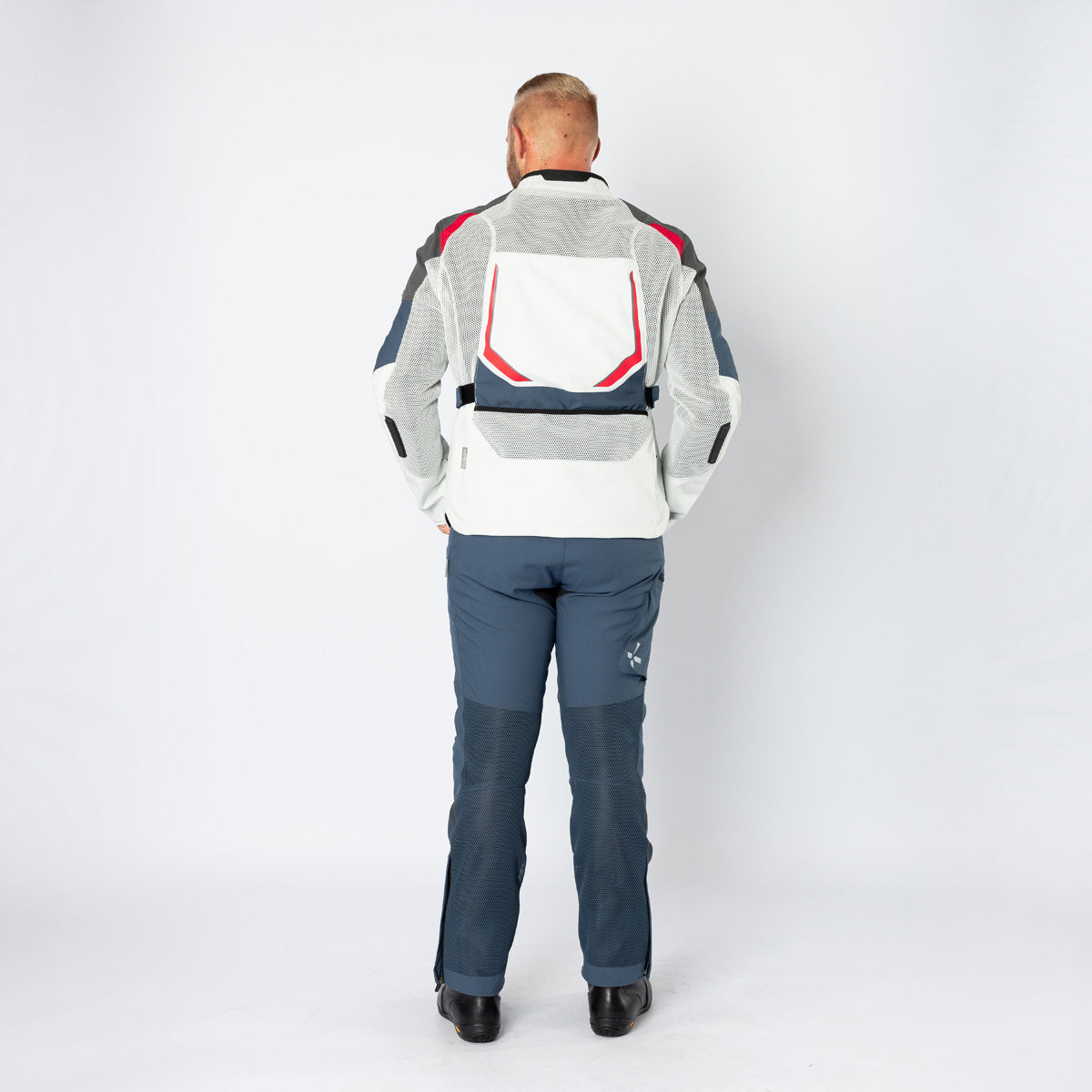 Tourster-BigAir 1.0 Jacke hellgrau-blau-rot