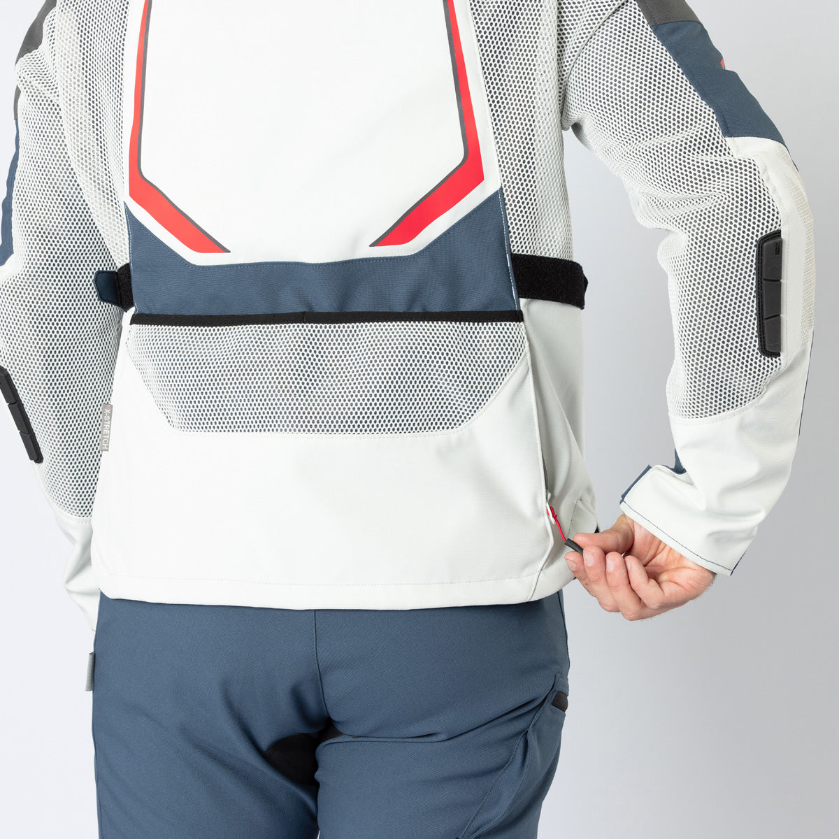 Tourster-BigAir 1.0 Jacke hellgrau-blau-rot