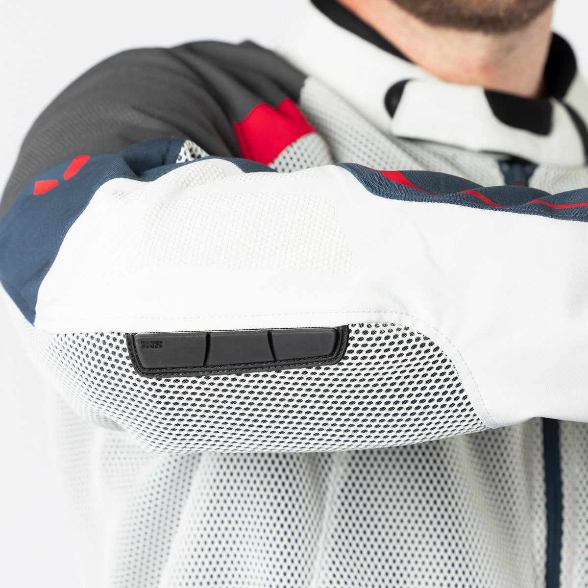 Tourster-BigAir 1.0 Jacke hellgrau-blau-rot