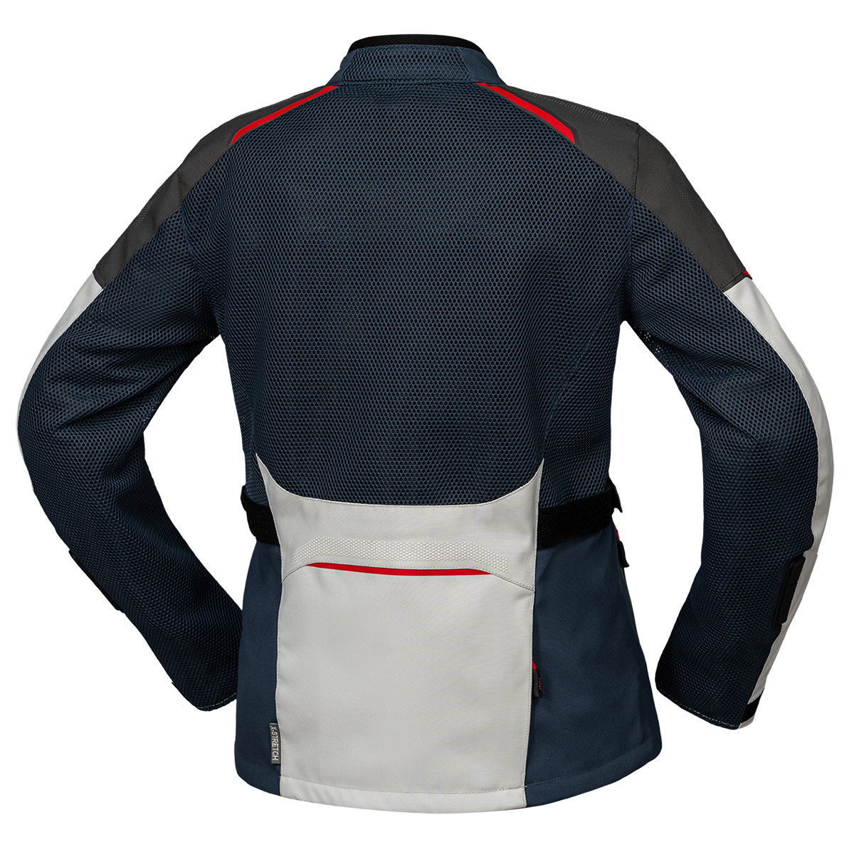 Damen Tourster-BigAir 1.0 Jacke hellgrau-blau-rot