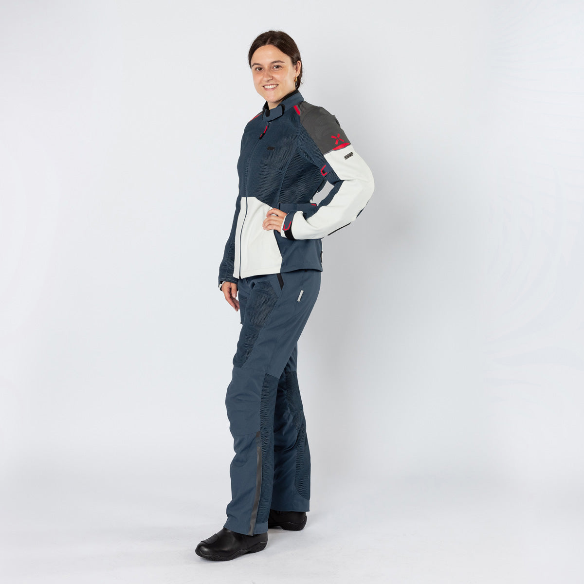 Damen Tourster-BigAir 1.0 Jacke hellgrau-blau-rot