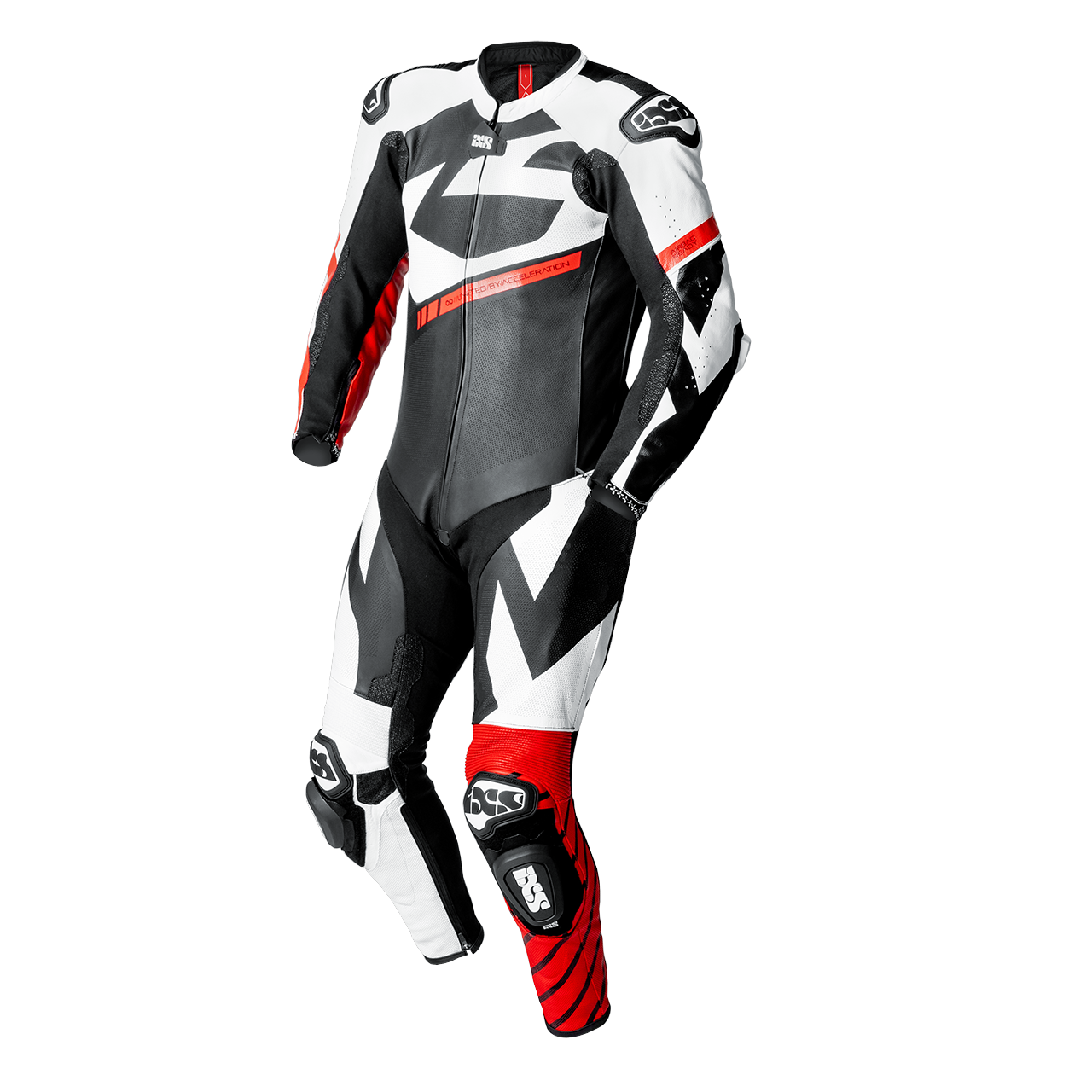 iXS-Ace 1.0 Lederkombi Einteiler - schwarz-weiss-rot-01