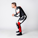iXS-Ace 1.0 Lederkombi Einteiler - schwarz-weiss-rot-13