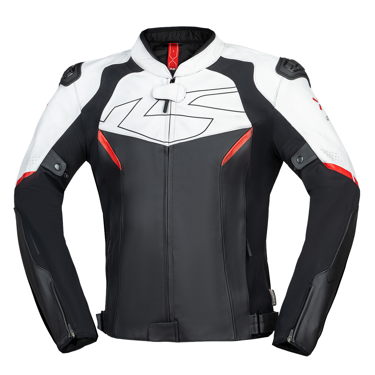 iXS-Ace 1.0 Lederjacke - schwarz-weiss-rot-01