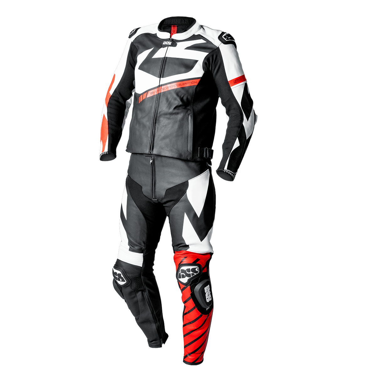 iXS-Ace 1.0 Lederkombi Zweiteiler - schwarz-weiss-rot-01