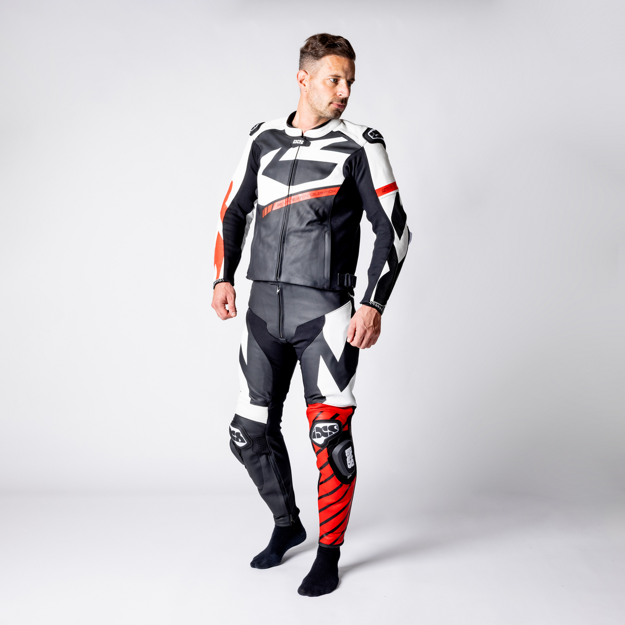iXS-Ace 1.0 Lederkombi Zweiteiler - schwarz-weiss-rot-08