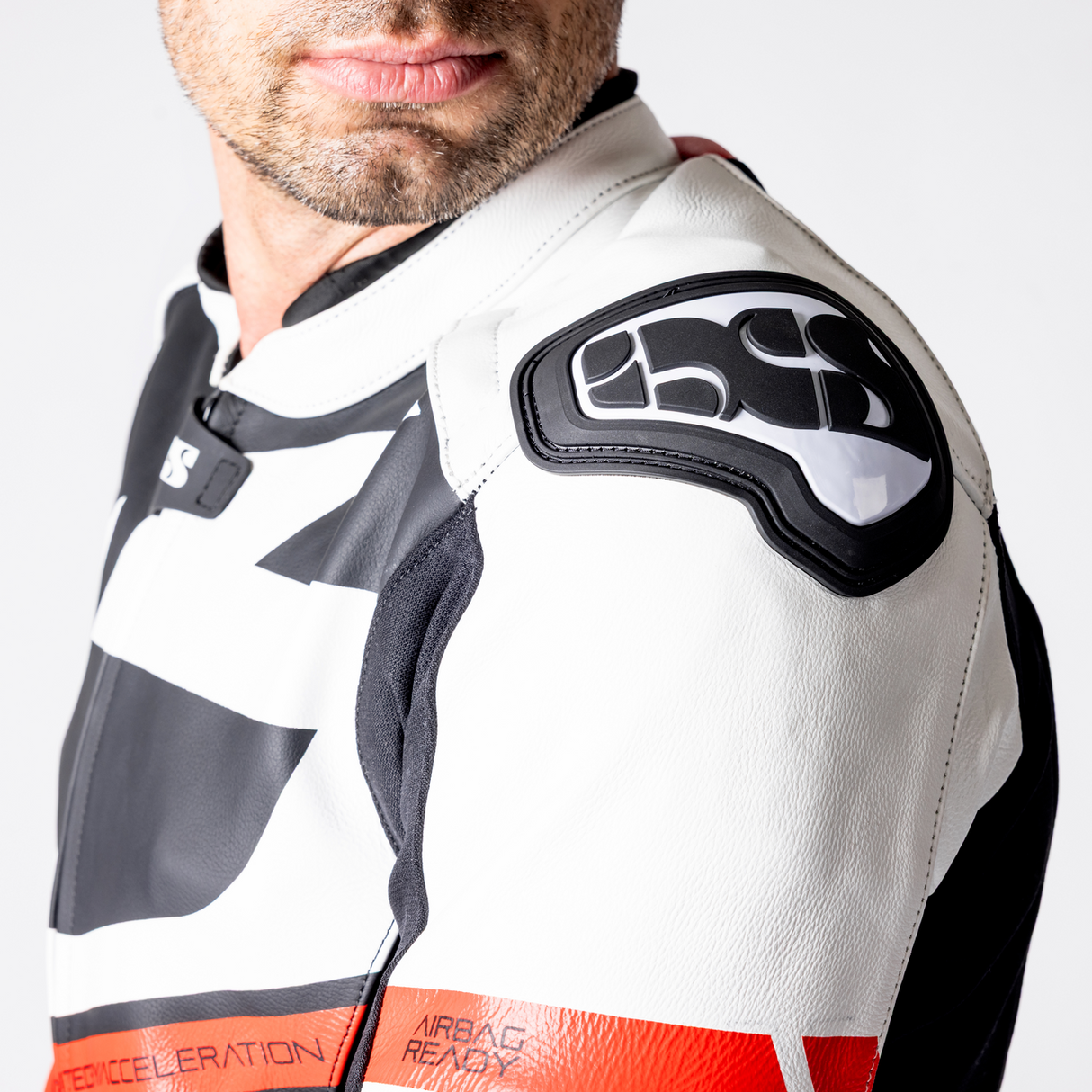 iXS-Ace 1.0 Lederkombi Zweiteiler - schwarz-weiss-rot-17