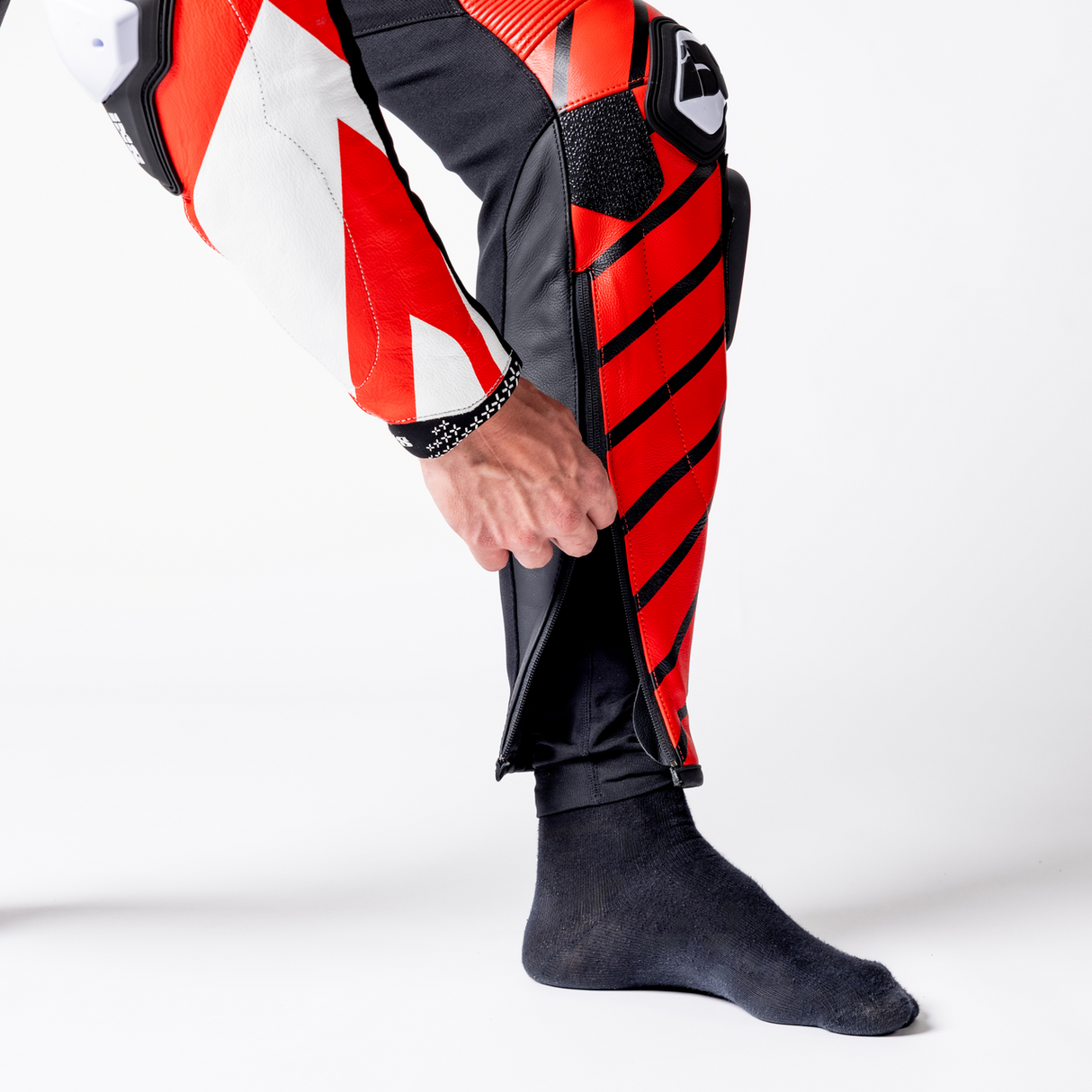 iXS-Ace 1.0 Lederkombi Zweiteiler - schwarz-weiss-rot-22