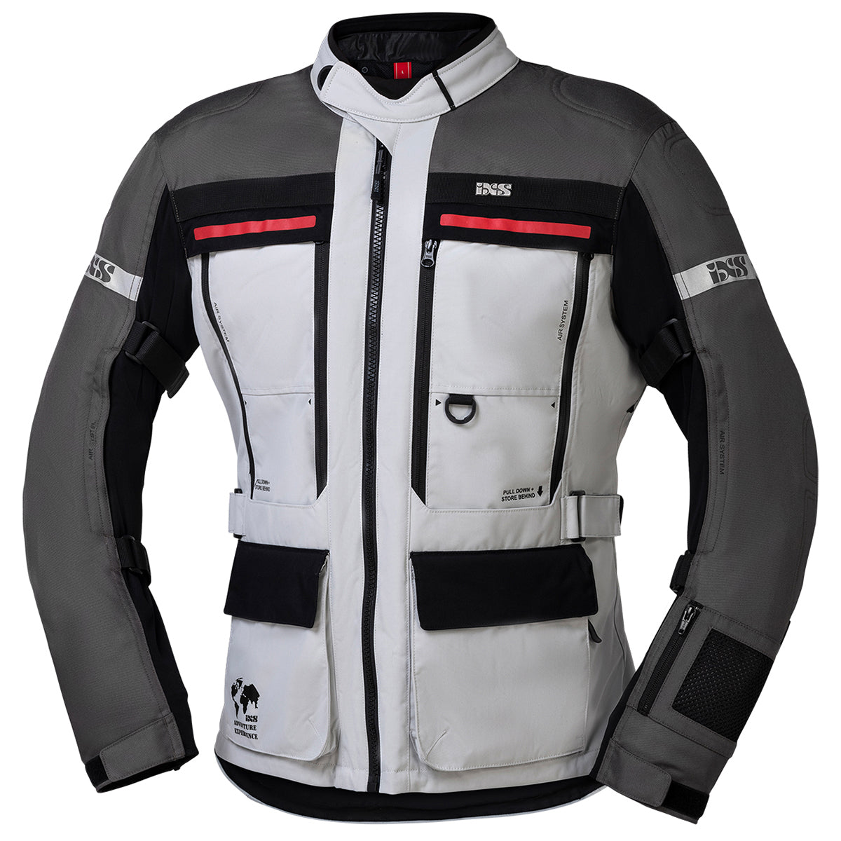 Tour Jacke Montevideo-ST 3.0 hell grau-dunkel grau-schwarz