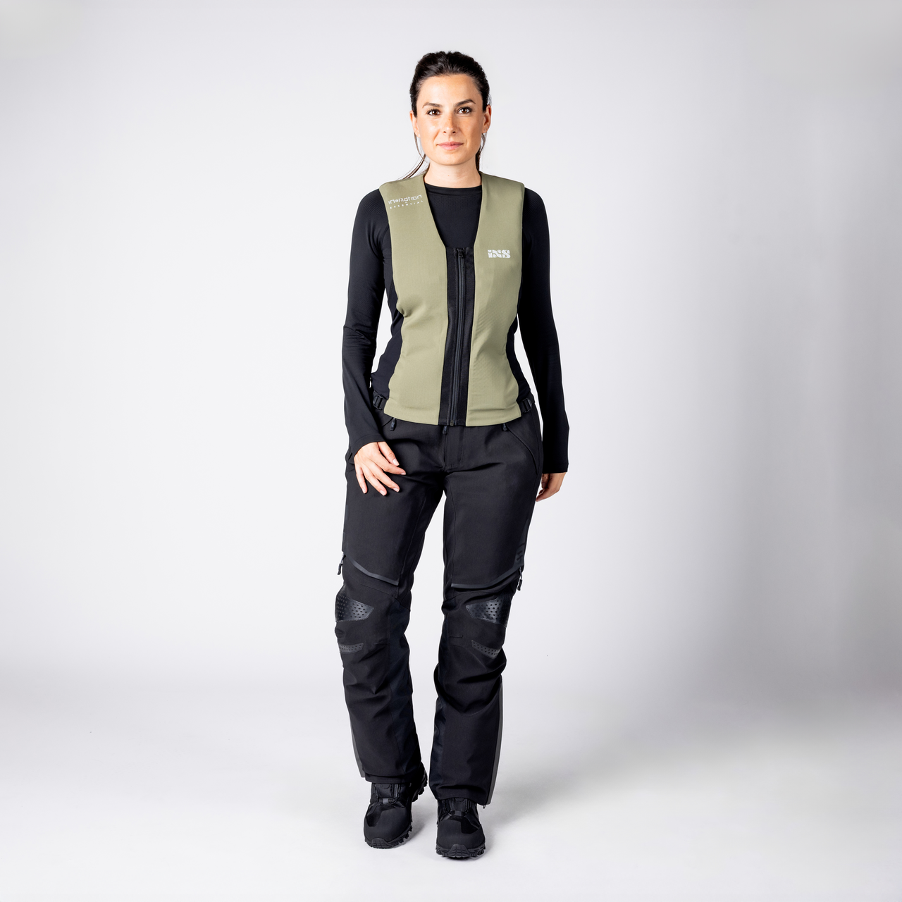 iXS-Airbag Weste IPRO 1.0 - oliv-schwarz-02