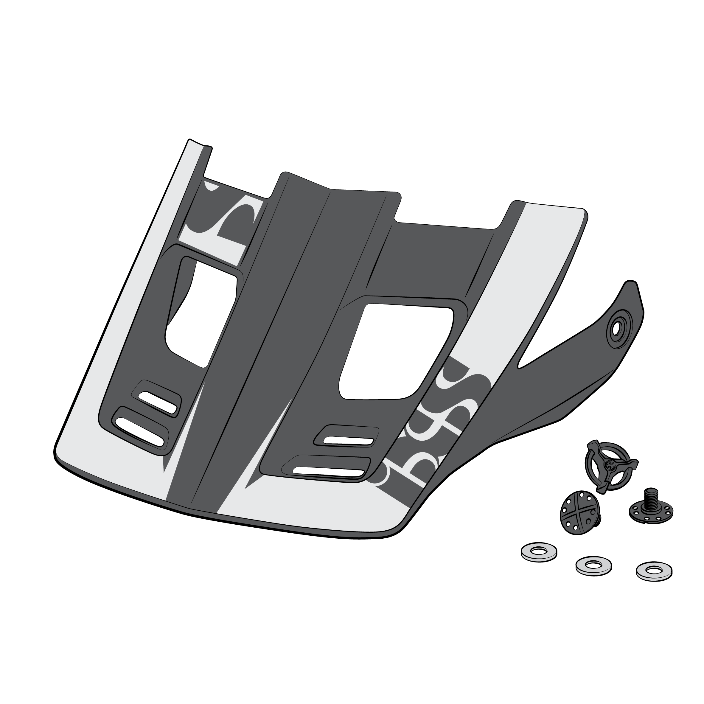 ヒリス iXS visor + pins Xact EVO grey – iXS.com