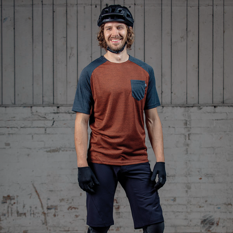 Flow X Jersey burnt orange-schwarz