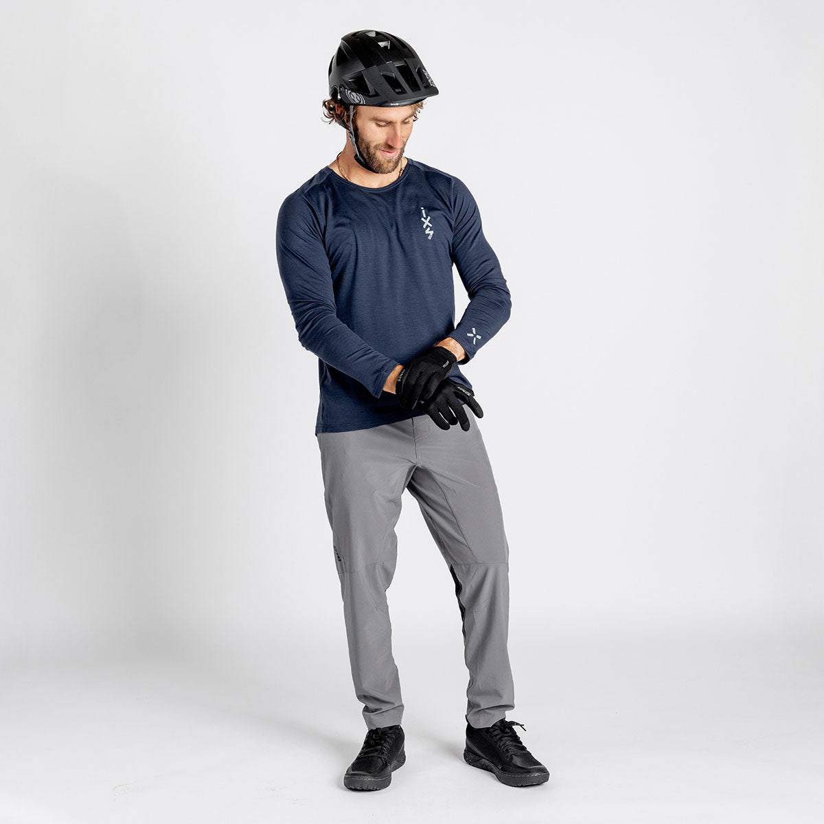 iXS Flow Merino long sleeve jersey marine – iXS.com